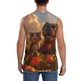 thumbnail image 4 of Pofeuu Cat Dog Friendship Print Men's Muscle T-Shirt, Sleeveless, Muscle Tank, Classic Muscle Tee Top For Men Casual Sleeveless Muscle T-Shirt Trendy Clothes-Small, 4 of 7