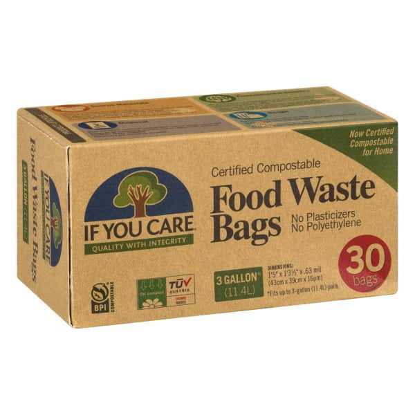 If You Care Certified Compostable Food Waste Bags 3 Gallon 30 CT