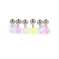thumbnail image 3 of Glow in the Dark Lip Ring Flat Back UV 16G (1.2mm) (Clear), 3 of 3