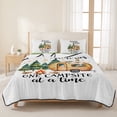 thumbnail image 3 of Full Quilt Set 78''x90'', Camping Lightweight Summer Bedspread Coverlet Set with 2 Pillow Shams, Fall Summer Nature Forest Car Tree Moon Breathable All Season Quilt Bedding for Bedroom/Guest Room, 3 of 9