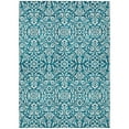 thumbnail image 2 of Addison Rugs Chantille Indoor/Outdoor Traditional Damask Teal Washable Rectangle Rug, 2'6" x 3'10", 2 of 6