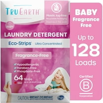 Tru Earth Laundry Detergent Sheets - Baby - Up to 128 Loads (64 Sheets) - Laundry Detergent Eco-Strips