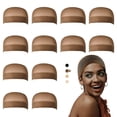 thumbnail image 1 of 12 Pack de Bonnets pour Perruque en Dentelle, Bonnet de Bas pour Femmes, Bonnet Chauve pour Perruques, 1 of 9