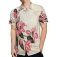 thumbnail image 4 of High Quality Hawaiian Shirts for Men Short Sleeve Aloha Beach Shirt Floral Summer Casual Button Down Shirts Blouses 99CJ65, 4 of 7