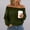 Army Green women off shoulder sweater a1, variant on Women Off Shoulder Long Sleeve Sweater Casual Loose Fit Comfy Basic Tops For Party Daily Wear Fall Winter, Gray M