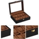 thumbnail image 3 of Caja de madera para guardar relojes con 10 rejillas, organizador de exhibición de joyas, 3 of 5