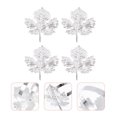 thumbnail image 4 of Miangastore Fall Decorative Napkin Buckles Maple Leaf Napkin Ring Silver 4 Pcs 1.8X1.7X1.7in, 4 of 8