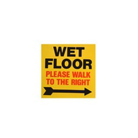 

Cortina 03-600-23 Message Label - Wet Floor Please Walk to the Right (Black on Yellow) (182 Pack)