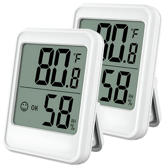 GJX Wireless Digital Thermometer Humidity Meter 2 in 1 for Indoor Outdoor (2-Pack)