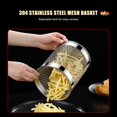 thumbnail image 2 of KEINXS Uncoated Deep Frying Pot Spill-proof Non-stick Pot with Oil Draining Rack for  Chips Fish Chicken, 2 of 6