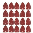 thumbnail image 2 of EeaseCA 50Pcs Triangle Sand Paper Triangle Back Sandpaper with Holes Portable Flocking Sandpaper Triangle Polishing Sandpaper (Dark Red), 2 of 8