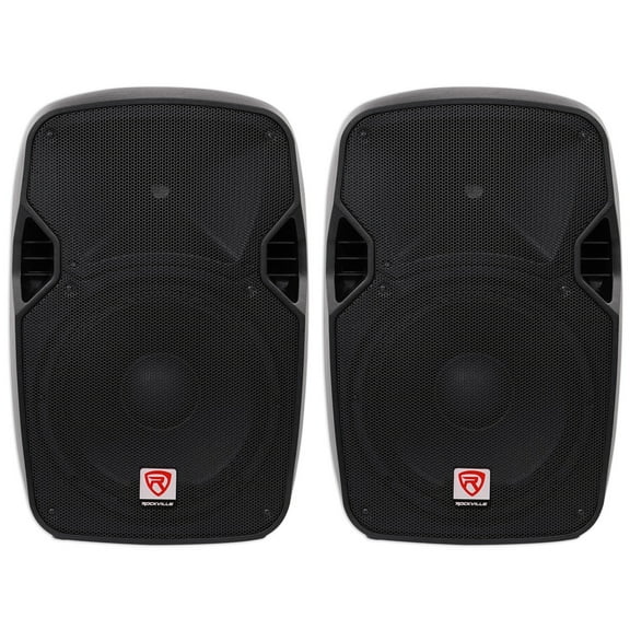 (2) Rockville SPGN124 12" Passive 2400W DJ PA Speakers ABS Lightweight Cabinets