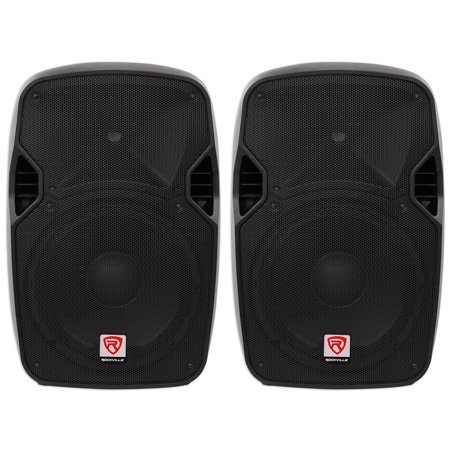 (2) Rockville SPGN124 12 Passive 2400W DJ PA Speakers ABS Lightweight Cabinets