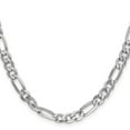 thumbnail image 2 of 14K White Gold Figaro Chain Necklace 24 inch 6 mm Flat with Lobster Clasp, 2 of 4