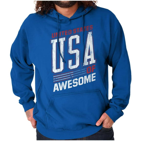 United States of Awesome Patriotic Hoodie Sweatshirt Women Men Brisco Brands S