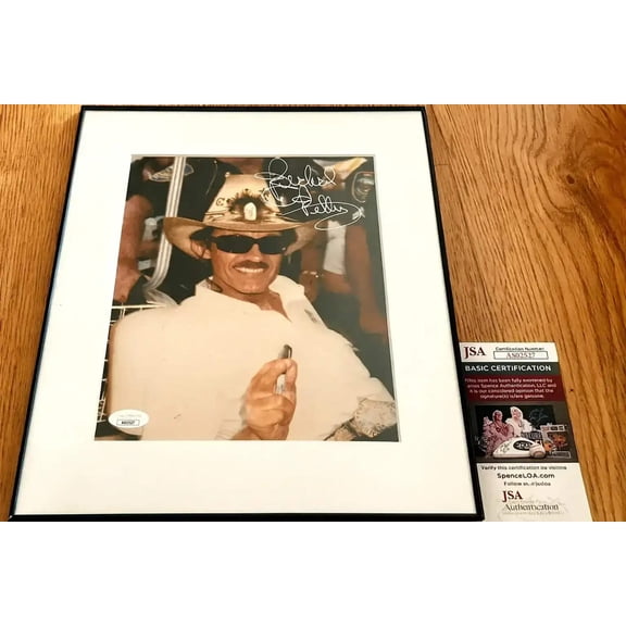 Richard Petty autographed NASCAR 8x10 photo framed JSA
