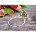 thumbnail image 3 of 8X5mm Pear Shape Halo Design 1.75 Carat Champagne Diamond Moissanite Engagement Ring Anniversary Gift On 10K White Gold Art Deco, 3 of 5