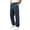 Navy, variant on MXALUOB Men's Corduroy Pants Cargo Textured Drawstring Trousers with Flap Pockets Ribbed Wide Leg Elastic Waist Casual Pant for Winter