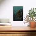 thumbnail image 2 of Octopus and Submersible Birch Wood Wall Sign (6x9 Rustic Home Decor, Ready to Hang Art), 2 of 5