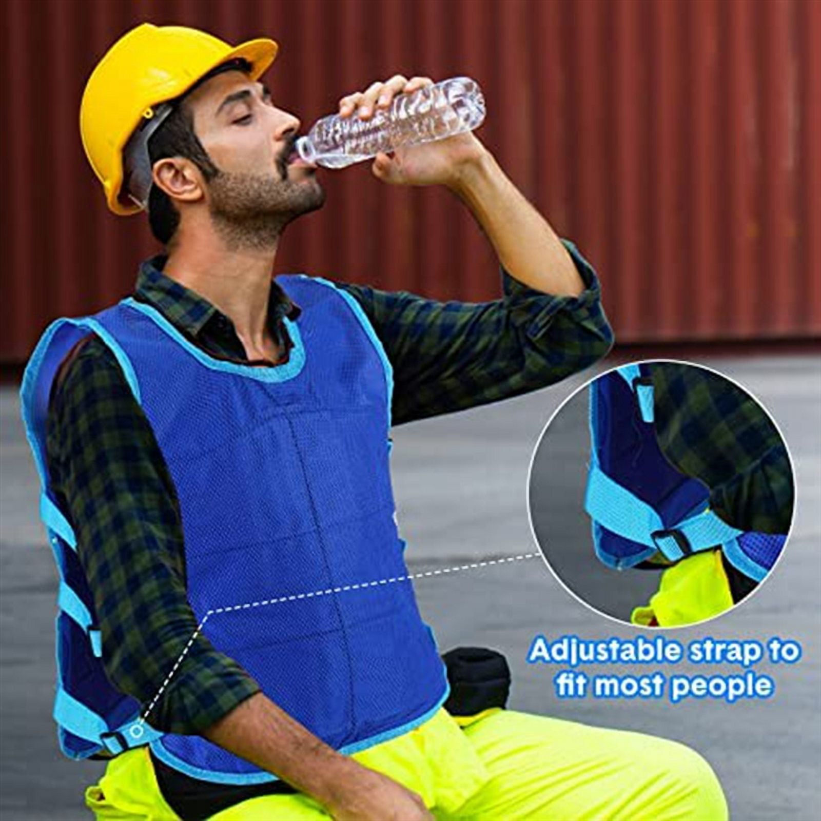 2 Pcs Cooling Vest With 48 Ice Pack Adjustable for Men Women Hot Weather Working Running Fishing Cycling