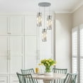 thumbnail image 3 of 3-Light Chandelier for Bedroom Kitchen Dining Room with Crystal Shaded Chrome, 3 of 5