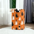 thumbnail image 2 of Foldable Laundry Hamper Bag with Handles Dirty Clothes Basket 12.6" x 11" x 22.7" Black Cat and White Cat, 2 of 7