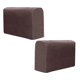 thumbnail image 3 of 2 fundas elásticas universales para reposabrazos de sofá, toallas laterales sencillas, paño protector para el hogar y la oficina (café oscuro), 3 of 7