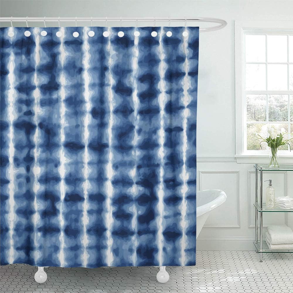 Pknmt White Shibori Tie Dye Pattern In, Diy Shibori Shower Curtain