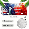 thumbnail image 2 of 1 Pcs 2D Flat License Plate Covers & Frames, Statue of Liberty For Decorative Front, Waterproof For Decoration Aluminum License Plate Covers & Frames Cover For Men Women, 12" X 6", 2 of 7