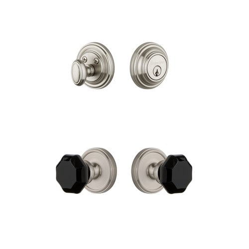 Grandeur 851237 Georgetown Solid Brass Rose Single Cylinder Keyed Entry Deadbolt And