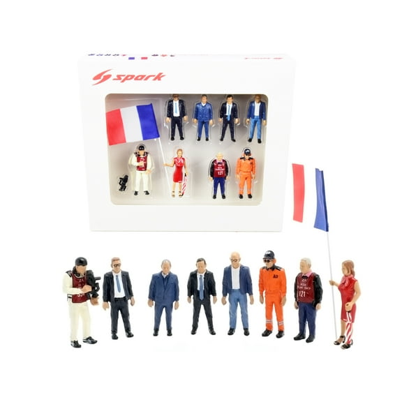 24 Hours of Le Mans (2018) 8 piece Figurine Set for 1/43 Scale Models by Spark