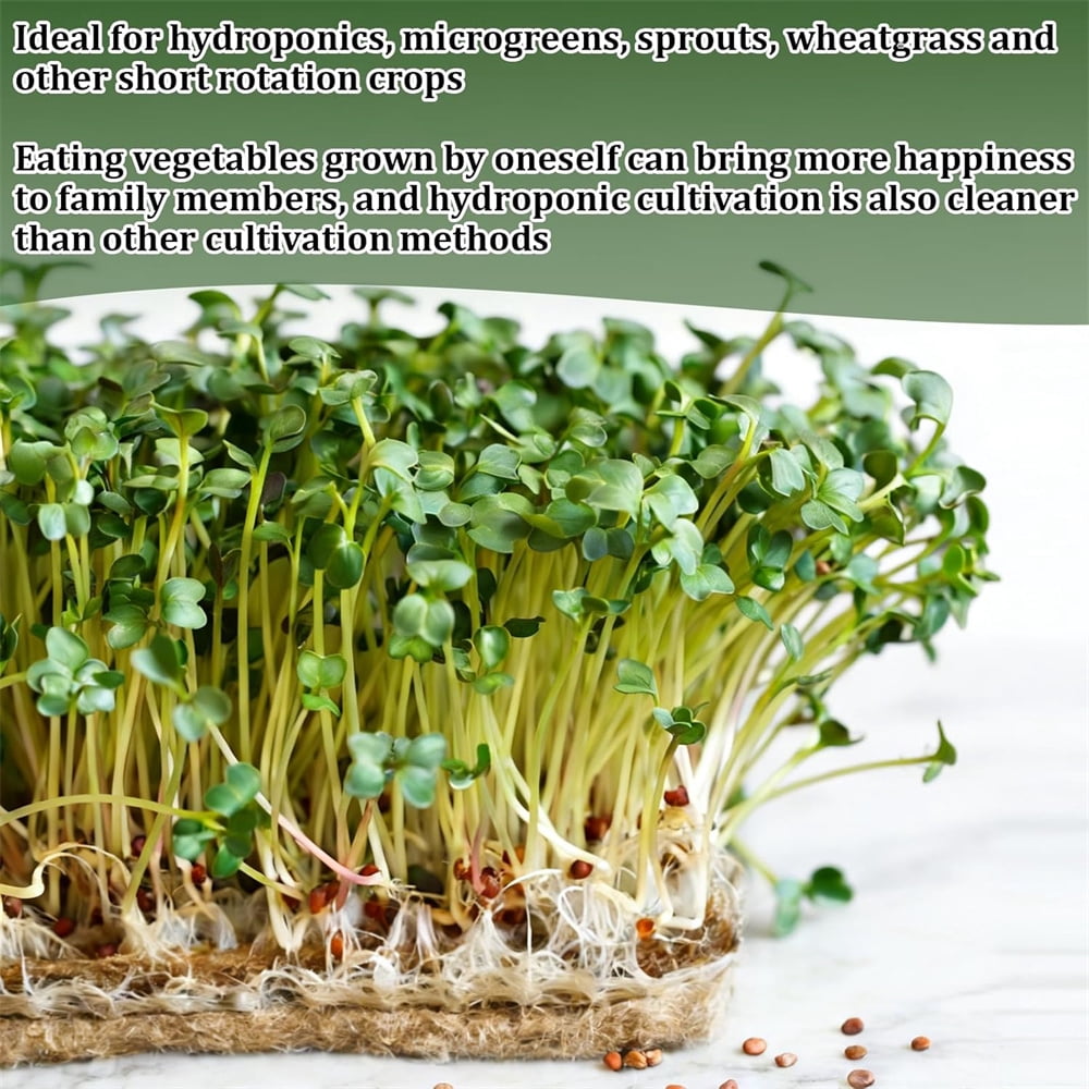 1Roll 10" X 118" Hydroponic Grow Pads, MODANU Jute Seed Sprouting Mat, Microgreens Growing Kit, Indoor Organic Production for Wheatgrass Sprouts Starter Tray