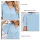 thumbnail image 5 of Camisetas de manga corta con cuello en V para mujer, camisetas cortas con cuello en V para mujer, camisetas con cuello en V para mujer, camisetas fruncidas para mujer, tecnología de vanguardia, 5 of 6