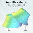 thumbnail image 6 of PAYOHTO Rainbow Glitter Bucket Hats for Women Men, Beach Summer Outdoor Fisherman Hat for Boy Girl, 6 of 8