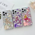 thumbnail image 2 of Decase iPhone 7 / 8 / SE 2022 & 2020 Case for Girls Women 3D Luxury Bling Glitter Diamond Crystal Rhinestone Butterfly Case Cover with Charm Pendant Wristband Fashionable Laser Phone Shell,Pink, 2 of 6
