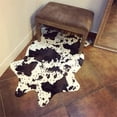 thumbnail image 1 of Easy Clean Cow Print Rug, Non-Slip Faux Cowhide Area Mat for Chic Bedroom Decor, Microfiber Comfort, Versatile Use for Living Room, Fireplace Area, 43.3"L x 29.5"W, 1 of 6