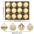 thumbnail image 2 of Bxaolu 12PCS Velvet Christmas Ornaments - Beige Christmas Balls - 2.36inch Glitter Christmas Tree Hanging Decorations for Xmas Parties, Home Decoration(2.36", Beige), 2 of 8
