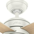 thumbnail image 5 of Hunter 36 inch Small Indoor Ceiling Fan with LED Light and Pull Chain - Standard Mount White Ceiling Fan, 4 Blades, For Bedroom, Home Office, or Laundry Room, Quiet - Loki 59385, Fresh White, 5 of 14