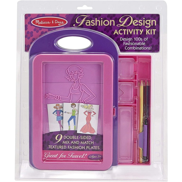  LISUNQUE Fashion Creativity Kits, Creativity Design Kit DIY  Arts for Girls, Drawing Rubbing Plates Kit, Fashion Design Kit for Kids,  Textured Fashion Plates, Designed by You Fashion Studio Pink