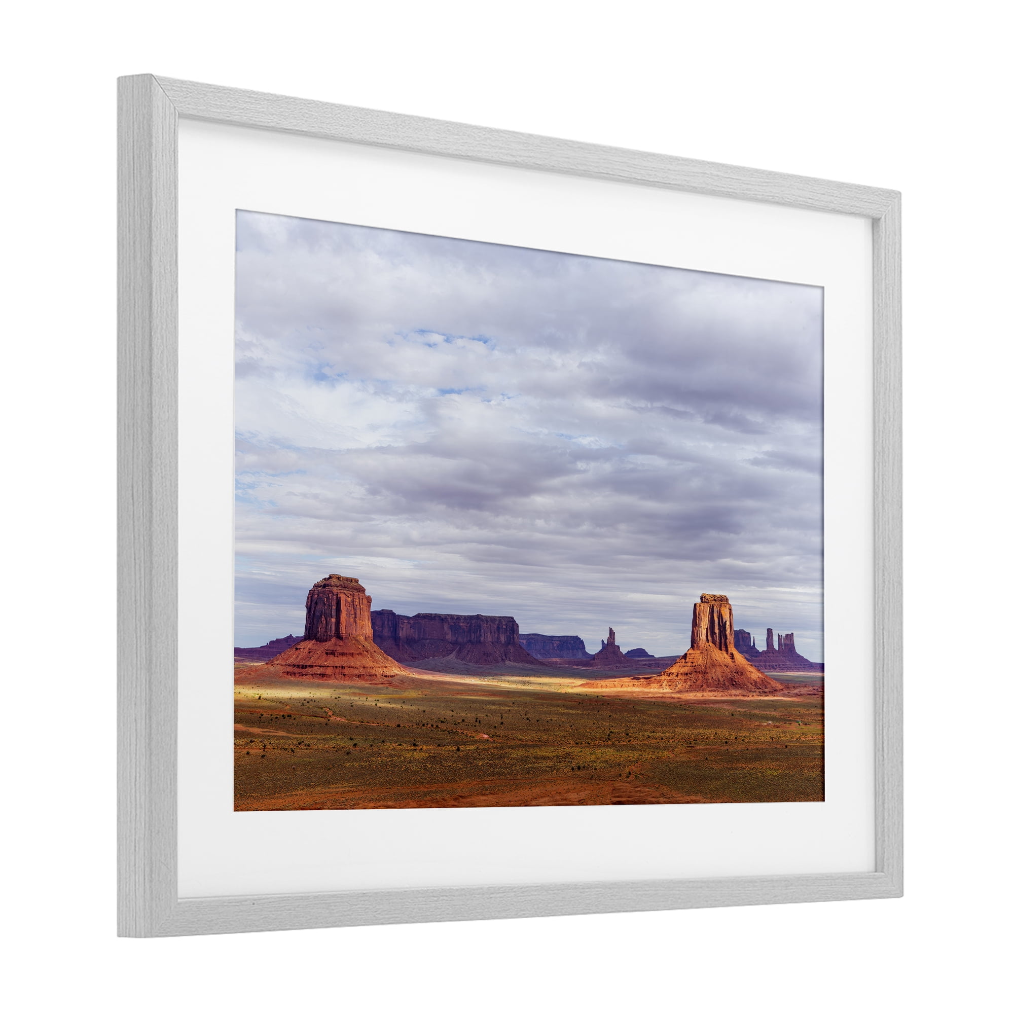 Stupell Industries Monumental Desert Buttes & Mesas Gray Framed Print Under Glass, design by Shelley Carlisle
