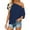 A-Blue202, variant on XIAOCHA European Oversized Batwing Sleeve Off Shoulder Casual T-Shirt Soft Comfortable Basic Tee For Daily Wear And Relaxation