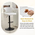 thumbnail image 6 of FFZ Modern Adjustable Height Swivel PU Leather Bar Stools Set Of 4 White, 6 of 8