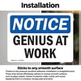 thumbnail image 3 of (2 Pack) Genius At Work OSHA Notice Sign 5 Inch X 3.5 Inch Vinyl Label Decal Sticker Weather Resistant, UV Protected for Workplace, Business, and Construction Site, Made in the USA, 3 of 7