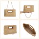 thumbnail image 3 of Set elegante de 2 bolsos para mujer - Bolso de mano y bandolera de paja tejida, 3 of 8