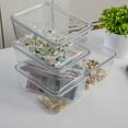 thumbnail image 6 of Martha Stewart Brody 4 Pack Stackable Plastic Storage Box with Lids Office Desktop Organizers, 6.75" x 5", 6 of 10