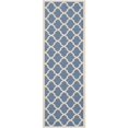 thumbnail image 1 of Safavieh Courtyard Blue Indoor Outdoor Rug - Runner 2'3" x 14', 1 of 4