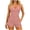 A99 Pink, variant on Xdegoge Women's Swim Romper with V-Neck and Shorts, Tummy Control, Pockets, Halter Neckline, One Piece Swimwear for Beach, Vacation, Resort Wear