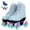 Sky Blue + Flashing Wheel, variant on EONROACOO Black Roller Skates for Women Men, Light-up Skates for Girls(Women 8/Men 6.5)