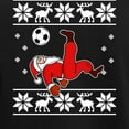 thumbnail image 3 of CafePress - Santa Claus Christmas Soccer Player Pajamas - Women's Short Sleeve Print T-Shirt and Pants Dark Cotton Pajama Set, 3 of 7