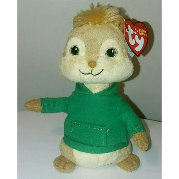 New Ty Beanie Babies Theodore, Alvin and the Chipmunks Plush Stuffed Animal Plush 6"